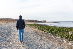 Albert walking in Montauk